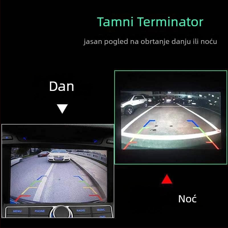 AHD kamera za stražnji pogled s fisheye objektivom, 720P, 12V, 90° podesivi kut, CVBS
