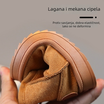 Unisex dječje čizme za snijeg s flis podstavom, vodootporne, protuklizne, tople, do gležnja