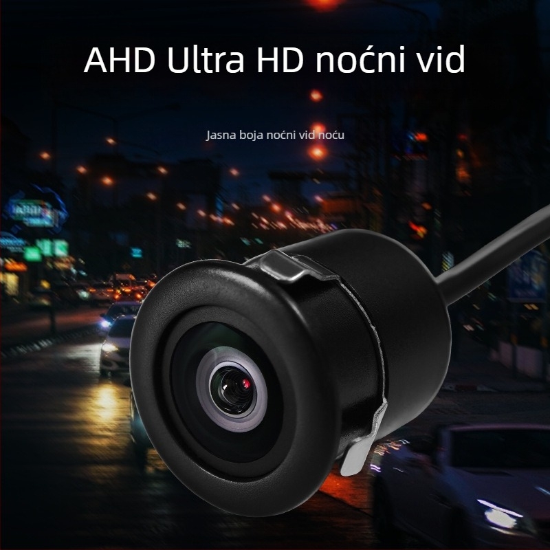 Automobilska kamera za retrovizor - HD 720P (AHD), noćni vid, vodootporna, široki kut od 170°, napajanje 12V