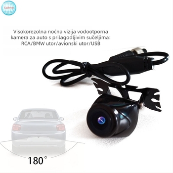 Kamera za vožnju unazad automobila 1080P, široki kut, IP67, vodootporna, 24V