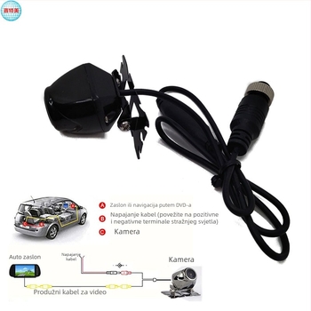 Kamera za vožnju unazad automobila 1080P, široki kut, IP67, vodootporna, 24V