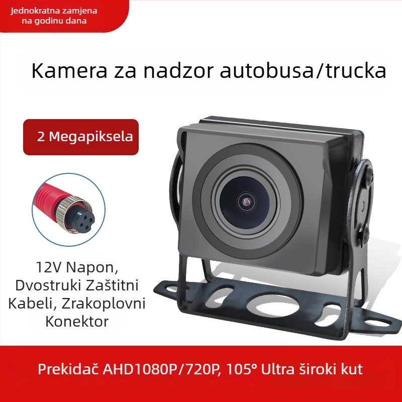 Kamera za vožnju unazad za kamion/autobus – 1080P/720P, 170° kut gledanja, boja noćnog vida, AV video, 12V