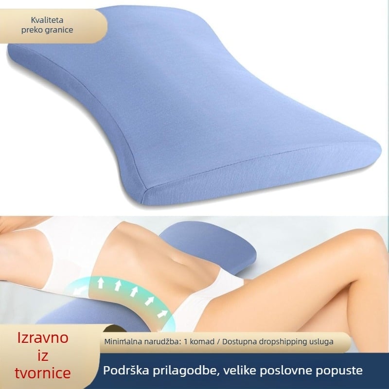 Podrška za struk s Memory Cotton punom - Gel Crescent Pillow - Hug Pillow, vanjski materijal poliester, moderan minimalistički stil