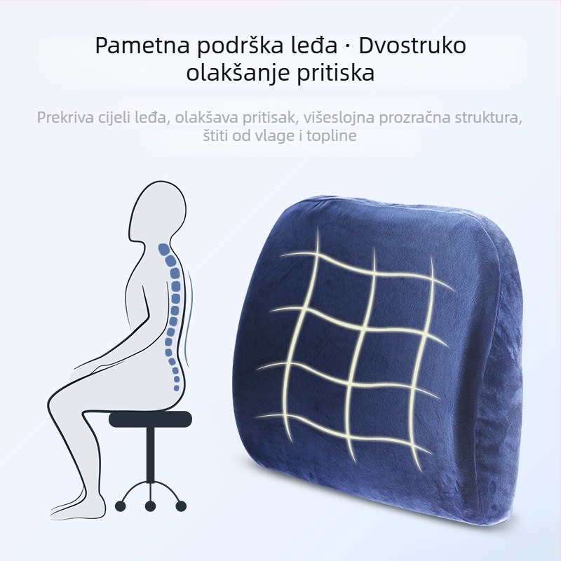 Auto jastučić za lumbalnu potporu od lateksa, marka Fumanna; Materijal: lateks; Punilo: lateks; Uzorak: jednofarban; Kompatibilan sa svim markama automobila; Univerzalan za sve sezone