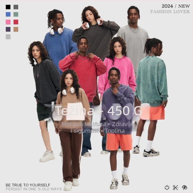 Muški teški hoodie s ušivenim logom, pulover dizajn, kapuljača, fleece podstava, pamuk 51-70%, kengur džep