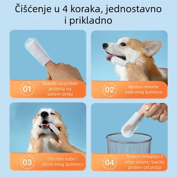 Maramice za čišćenje zubi kućnih ljubimaca – za pse i mačke, njega zubi, netkano vlakno, Madden/Wheat Beans