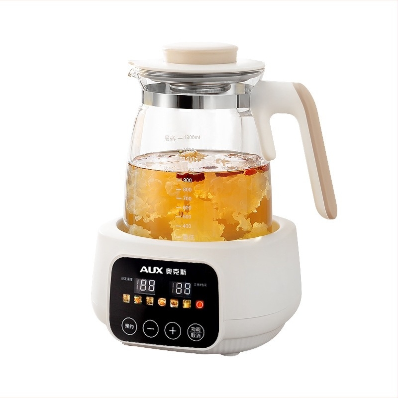 Električni stakleni čajnik za zdravlje s grijačem mlijeka za bebe – 1,3 L, 220V, 500–1000W, dodirno upravljanje