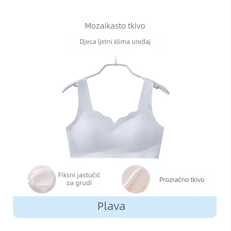 Bešavni, prozračni grudnjak za učenice, tubasti top stil s fiksnim dvostrukim naramenicama