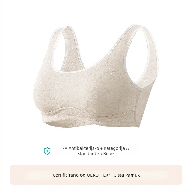 Anfeiya Pamukasti grudnjak s punim cupom za učenice drugog razreda (12–15 godina), tanke modelirane čašice od spužve, čvrsti dvostruki naramenice, bez kopče