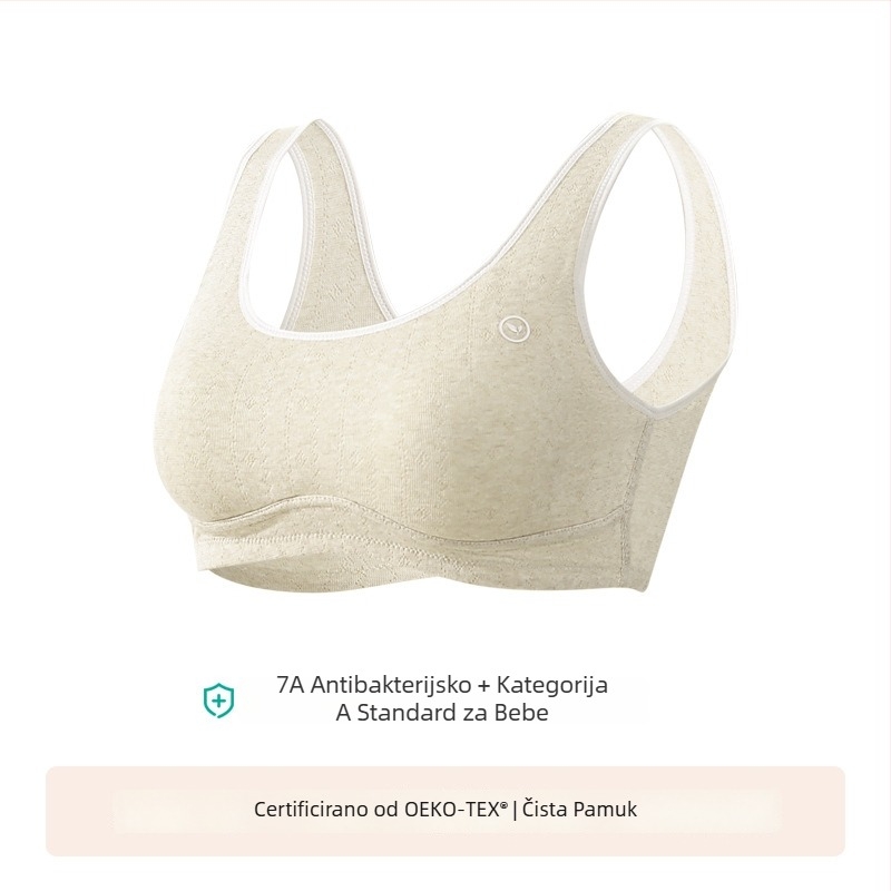 Anfeiya Pamukasti grudnjak s punim cupom za učenice drugog razreda (12–15 godina), tanke modelirane čašice od spužve, čvrsti dvostruki naramenice, bez kopče