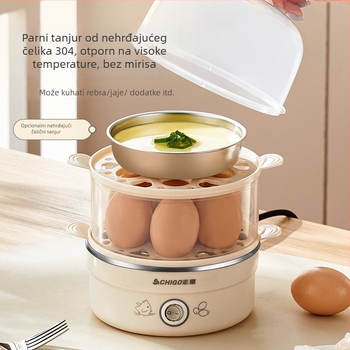 Chigo kuhalo za jaja s dvostrukim slojem pare, automatsko isključivanje, 350W, 220V – kuhana jaja, tjestenina na pari i kremasta jaja