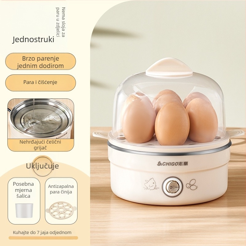 Chigo kuhalo za jaja s dvostrukim slojem pare, automatsko isključivanje, 350W, 220V – kuhana jaja, tjestenina na pari i kremasta jaja