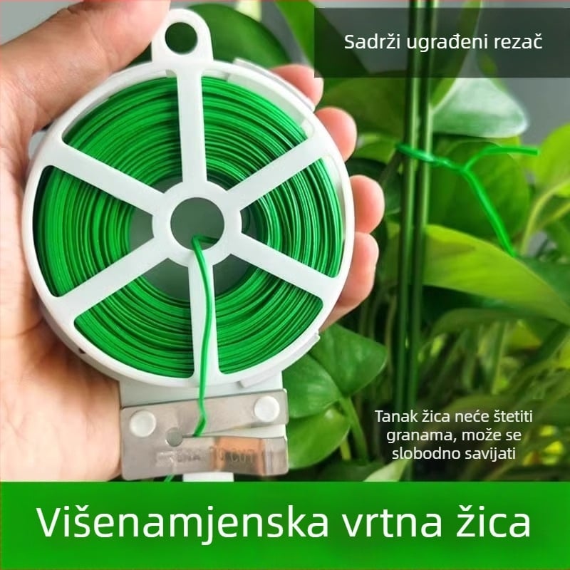Qiwang Kućni vrtni set: plastično obložena veza žica za podršku biljaka