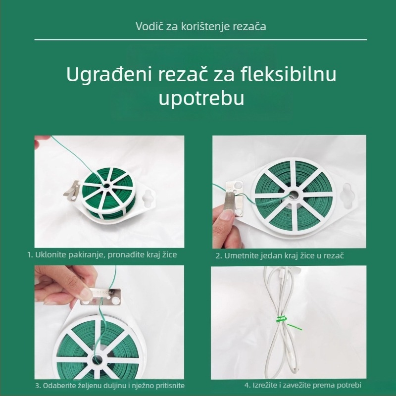 Qiwang Kućni vrtni set: plastično obložena veza žica za podršku biljaka