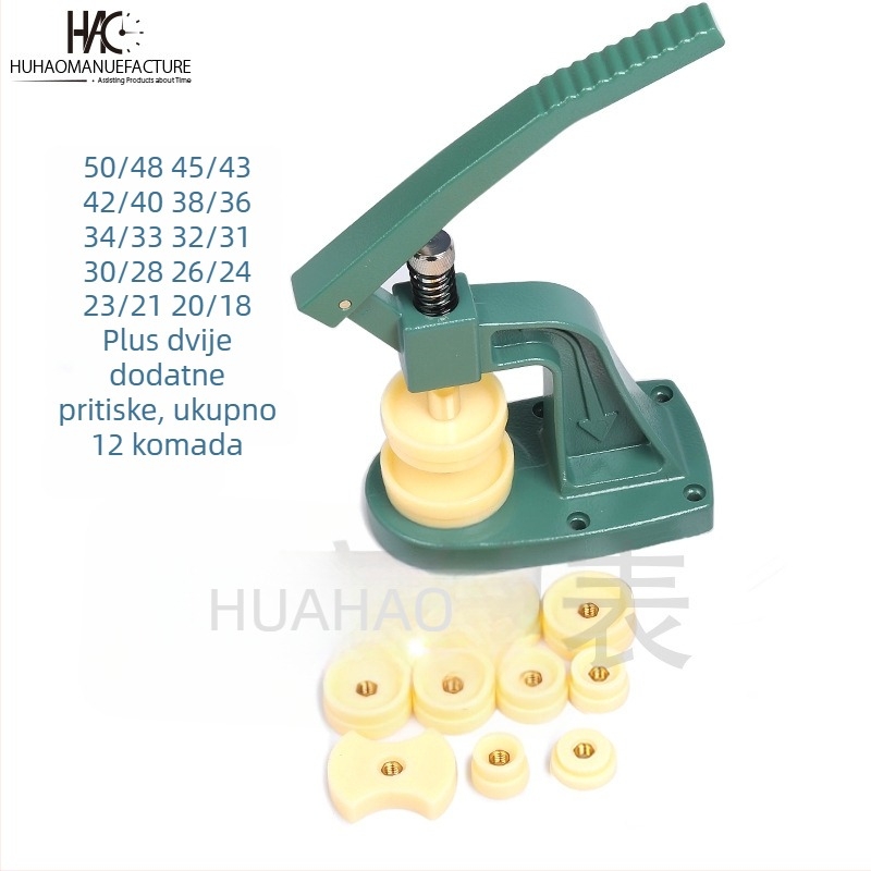 AB-105 Stroj za presovanje stražnjih kućišta satova, metalno kućište, satni dodaci