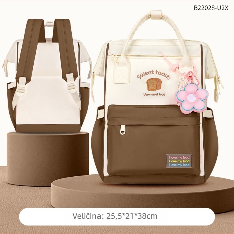 Torba za mamu i bebu, višefunkcionalna proširiva torba, poliester, marka UME/UNI, zakrivljeni naramenici