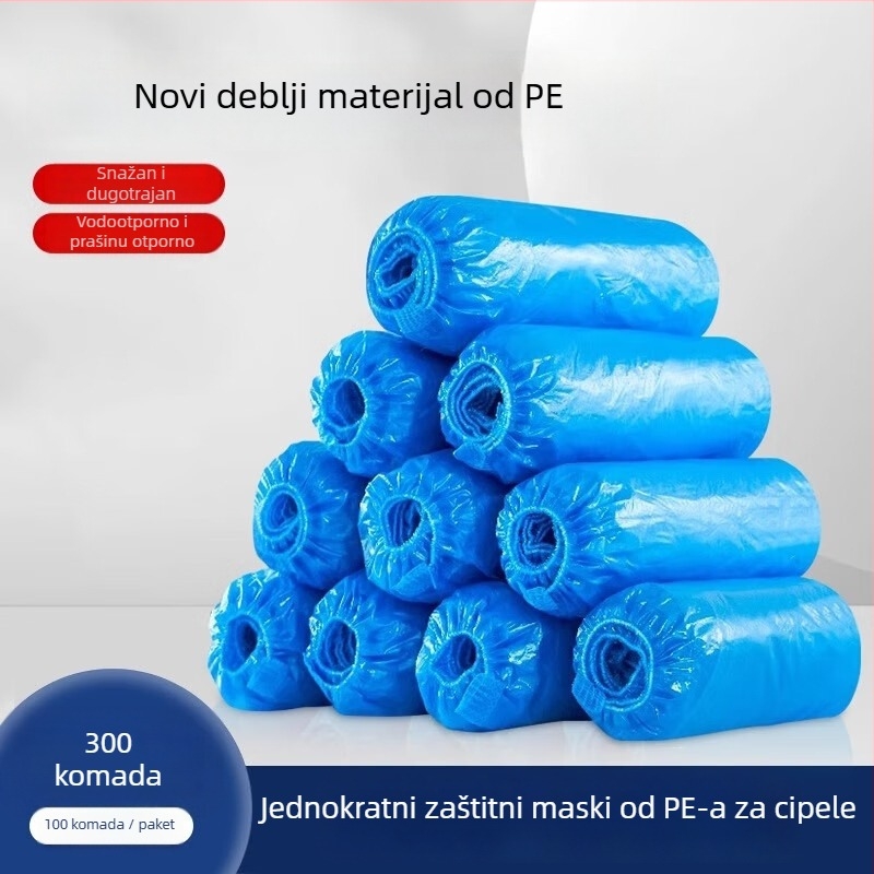 Jednokratne navlake za obuću, debele, vodootporne, otporne na habanje, protuklizne, plastične
