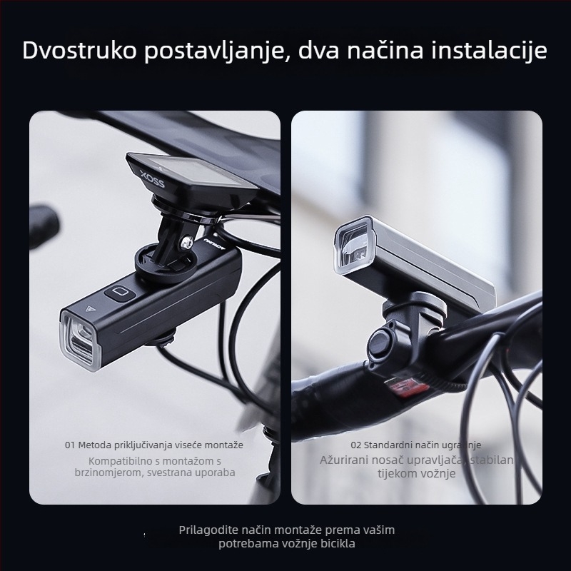 ACRUNU Prednje svjetlo za bicikl – za cestovni i planinski bicikl, Anti-Dazzle, Visoka svjetlina, Vodootporno, Duga trajnost baterije