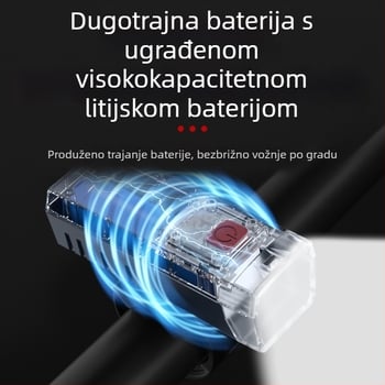 Pametna digitalna prednja svjetiljka za bicikl – ultra jaka, za noćnu vožnju, prednje svjetlo, ručna baterija