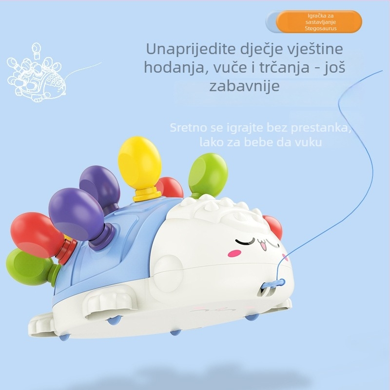 Puzzle igračka s ježićem za ranu edukaciju - plastika, brend Le again, pakiranje u kutiju u boji, prikladno za djecu 4-6 godina, razvija finu motoriku i koordinaciju ruka-oko