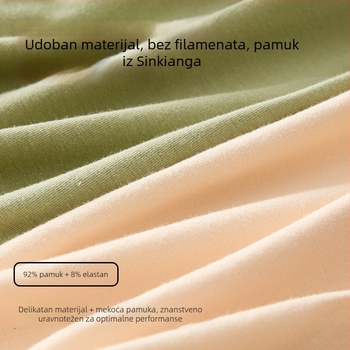 Pamukasta osnovna majica s dugim rukavima, okrugli izrez, 90–95% pamuka, 181–200 g/m² srednje gustoće