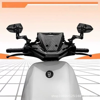 Motociklističko ogledalo s kućištem od aluminijske legure i plastičnim vanjskim kućištem, četverokutno staklo, montaža desno i lijevo navoj, snažna otpornost na udarce