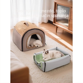Kučka za pse i gnijezdo za kućne ljubimce — perivo PP pamuk, bez montaže, za sve sezone