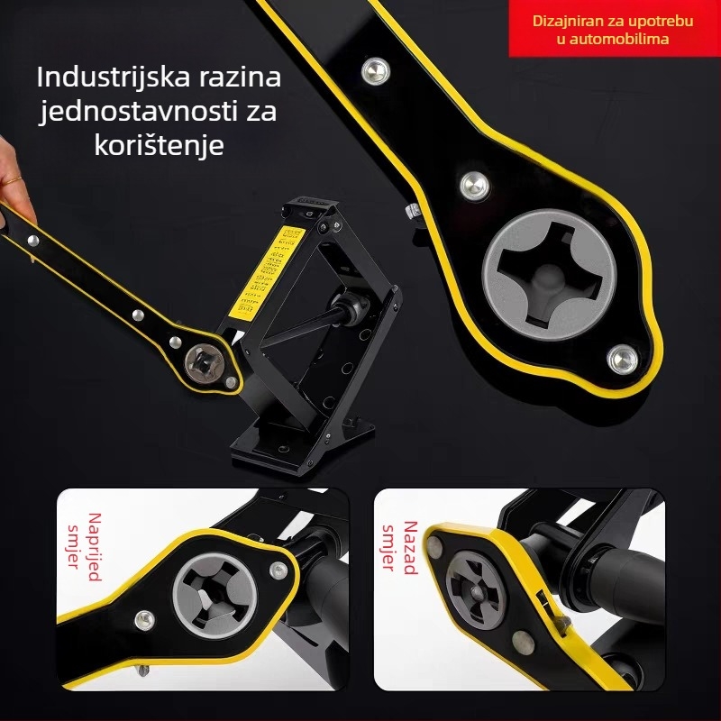 Ključ za dizanje automobila, univerzalni ručni račnasti poluga za zamjenu rezervne gume