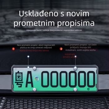 Rama za registarsku tablicu Tesla Model 3/Y s zaštitom rubova – plastična, WL-002