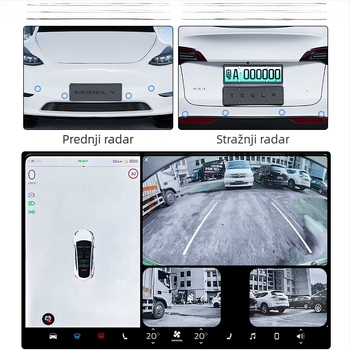 Rama za registarsku tablicu Tesla Model 3/Y s zaštitom rubova – plastična, WL-002