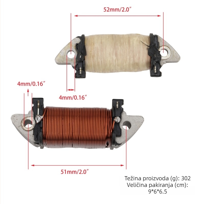 K079-1072 Motociklistička magnetna statorna zavojnica, prilagodljiva