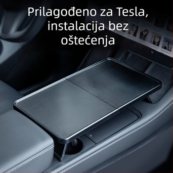 Plastični auto podnos za jelo za Tesla Model Y3 sa sklopnim dizajnom, ugradnja snap-in i težinom 0,25 kg.