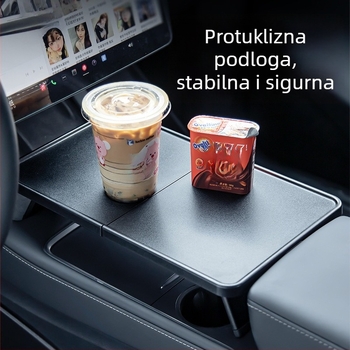Plastični auto podnos za jelo za Tesla Model Y3 sa sklopnim dizajnom, ugradnja snap-in i težinom 0,25 kg.