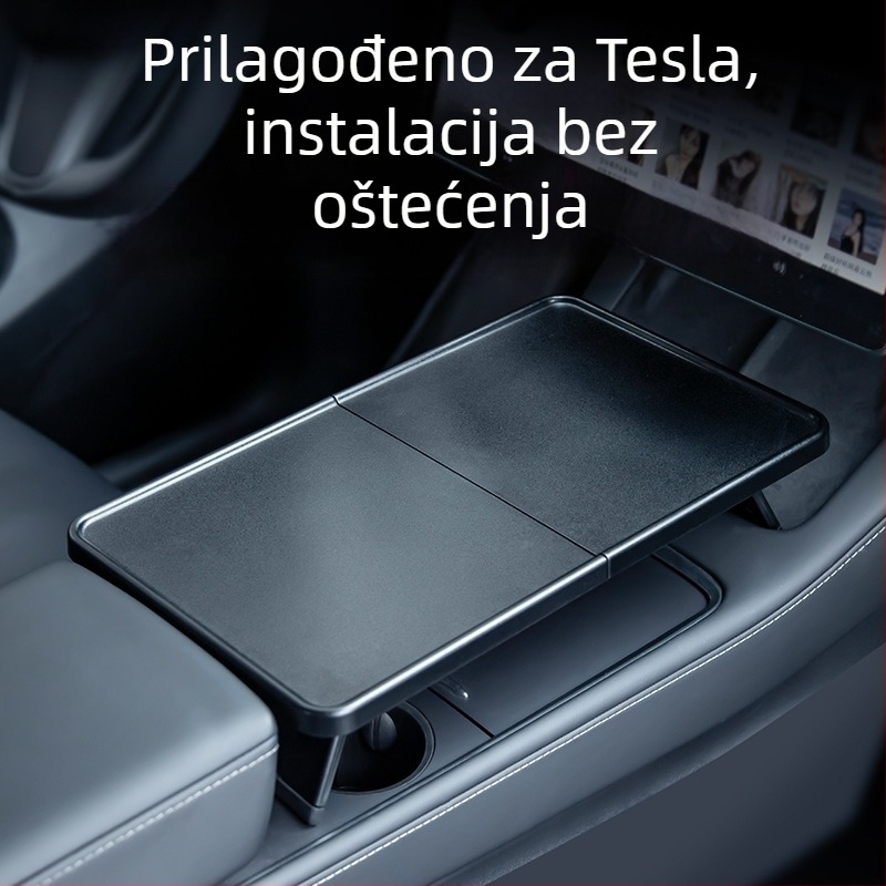 Plastični auto podnos za jelo za Tesla Model Y3 sa sklopnim dizajnom, ugradnja snap-in i težinom 0,25 kg.