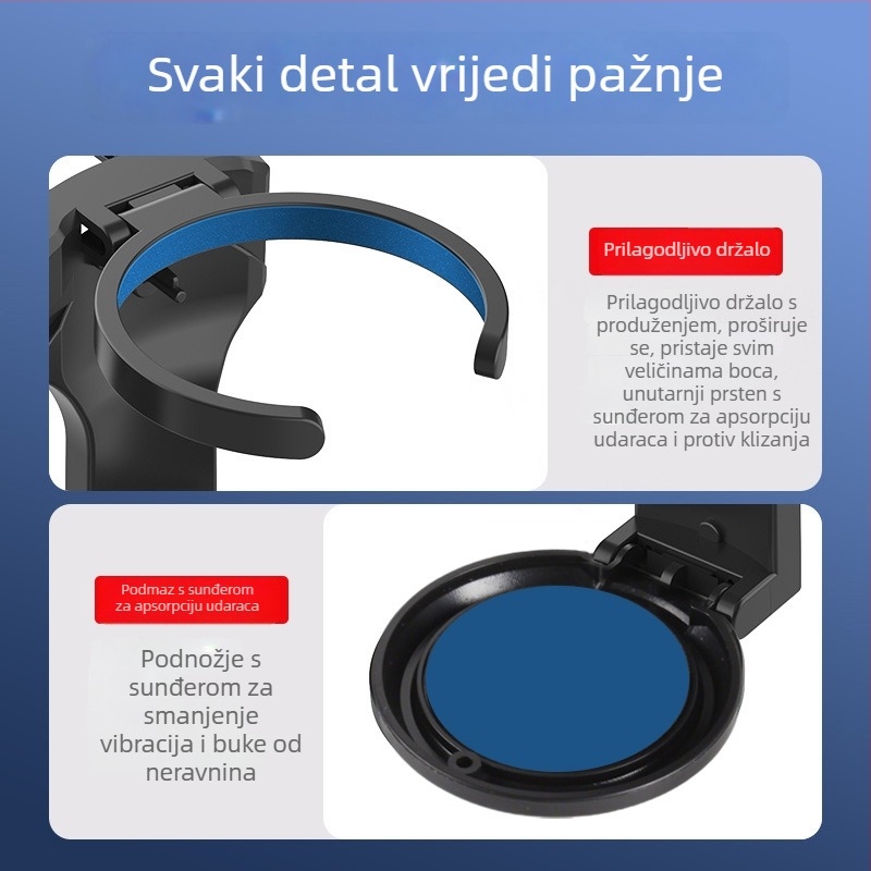 Auto držač za čašu – sklopivi, višenamjenski pepeljara, ABS, kompatibilan s zračnim izlazom, Model BY-1626