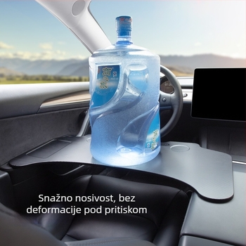 Tesla Model Y/3 Sklopiva plastična pladnja za jelo za vozača i suvozača, kompatibilna s Tesla Model Y/3