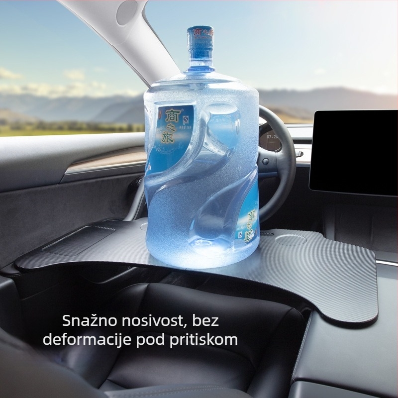 Tesla Model Y/3 Sklopiva plastična pladnja za jelo za vozača i suvozača, kompatibilna s Tesla Model Y/3