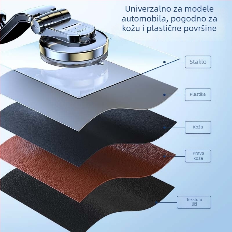Car Detective ABS nosač ploče s suction cup – univerzalni nosač ploče instrument ploče