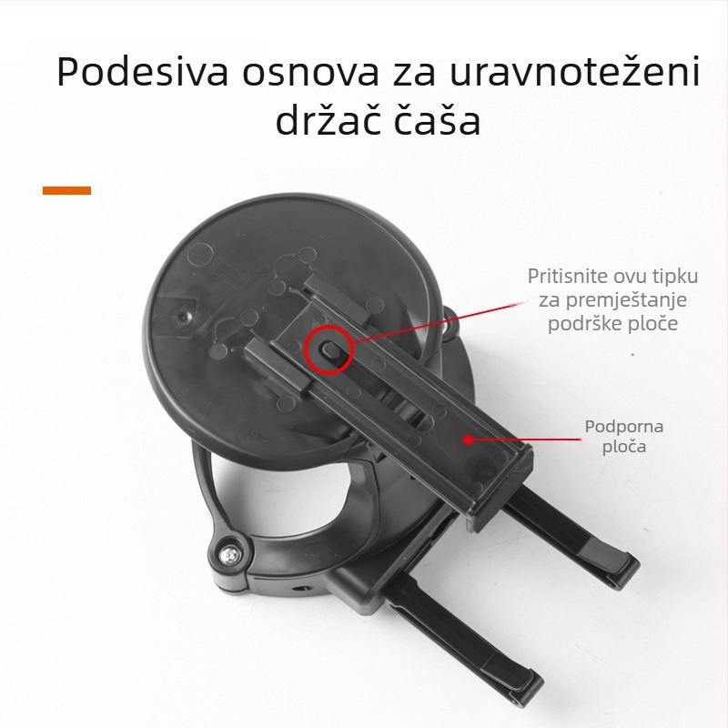 Bymaocar ABS Držač za piće u automobilu BY-1287 – Kompatibilan s ventilacijom zraka, Čvrst nosač za pepeljaru, Univerzalni višenamjenski držač