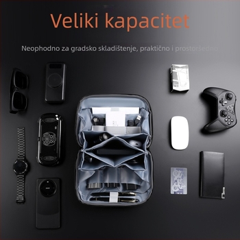 Muški vodootporni putni organizator od Oxford platna za kabelske podatke, uredske potrepštine i kozmetiku