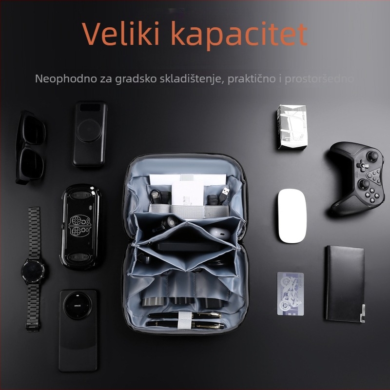 Muški vodootporni putni organizator od Oxford platna za kabelske podatke, uredske potrepštine i kozmetiku