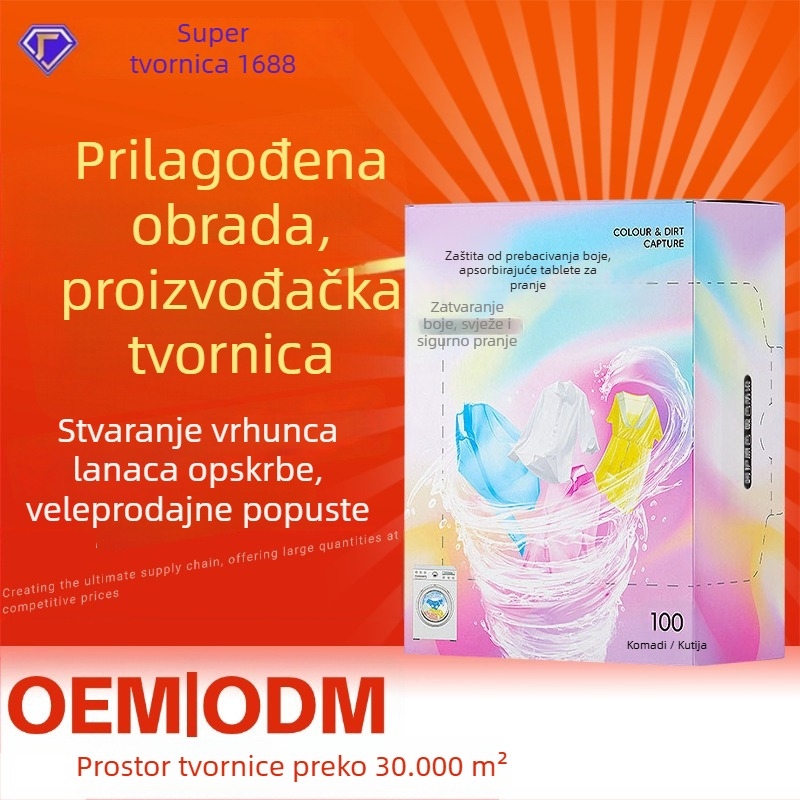Kayyear Listovi za pranje s apsorpcijom boje, 100 kom., protiv prijenosa boje za odjeću, listovi za pranje i zaštitu boje