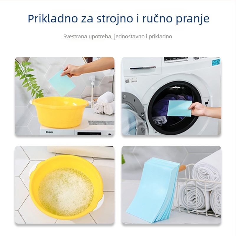 Tablete za pranje — zaštita od mrlja, niska pjena, bez mirisa, aktivni sadržaj 6–10%