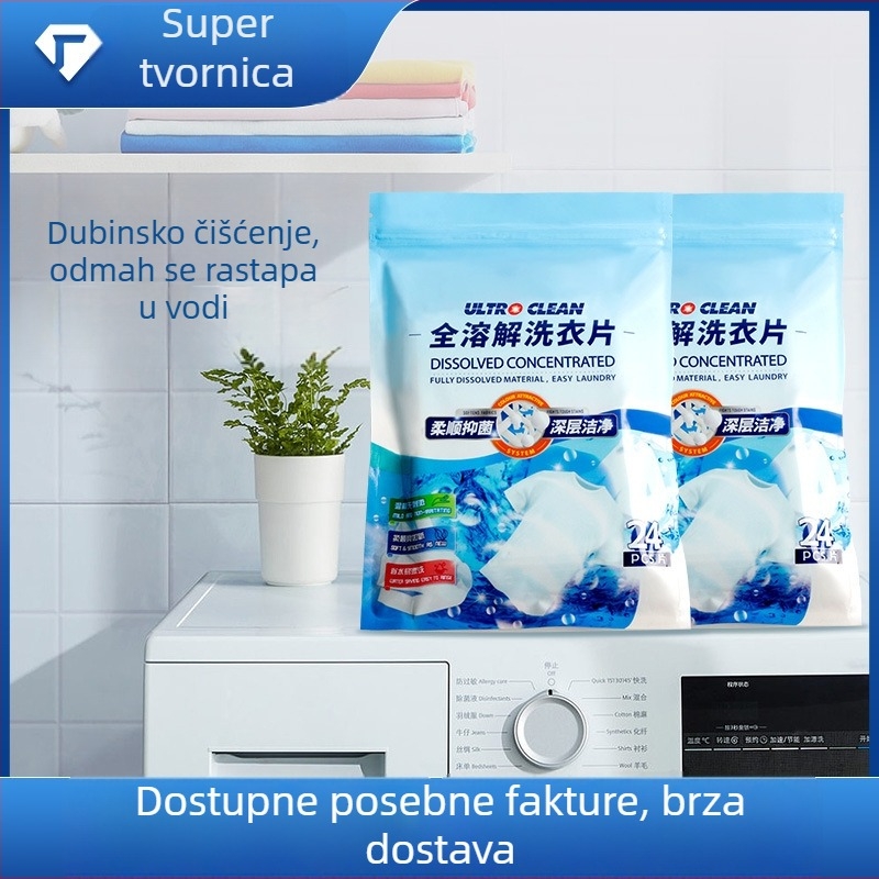 Tablete za pranje — zaštita od mrlja, niska pjena, bez mirisa, aktivni sadržaj 6–10%