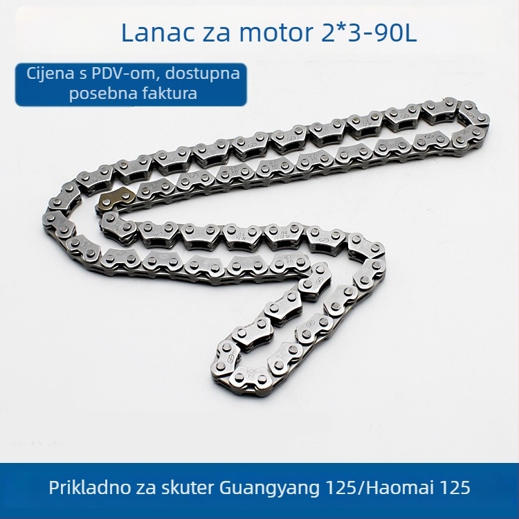 Lanac za vremensko usklađivanje za motocikle i skutere, 2×3×90 segmenta, Mojiosaurus, kompatibilan s gy6-125