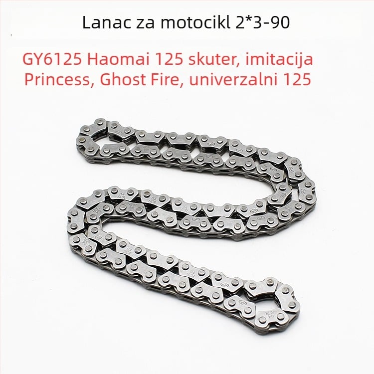 Lanac za vremensko usklađivanje za motocikle i skutere, 2×3×90 segmenta, Mojiosaurus, kompatibilan s gy6-125