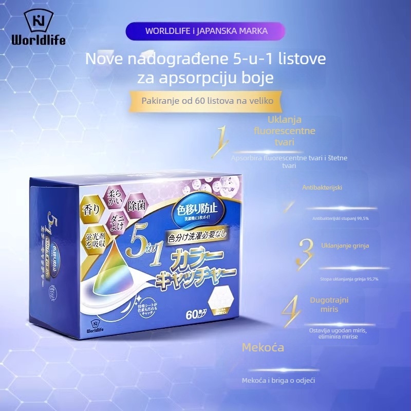 Pralne tablete za apsorpciju boje, 30 komada: uklanjaju fluorescenske dodatke, antibakterijske, smanjuju grinje, zadržavaju miris, sprječavaju prijenos boje