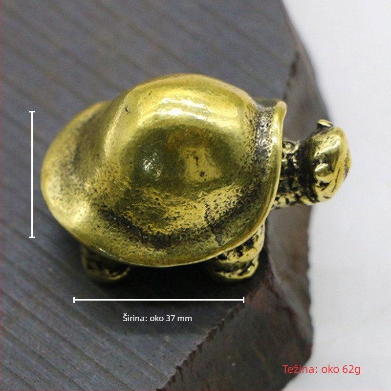 Mosadna stolna figurica kornjače, klasični stil, elektroplatiranje, mogućnost prilagodbe