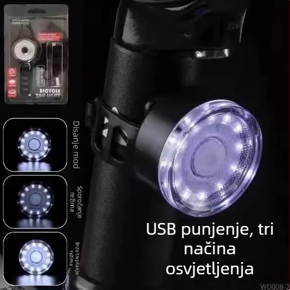 Stražnje svjetlo bicikla za noćnu vožnju — Ultra jarko, MTB i cestovni bicikl, Marka Friendly