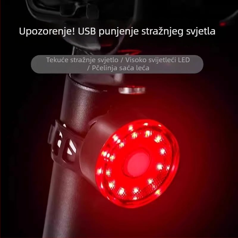 Stražnje svjetlo bicikla za noćnu vožnju — Ultra jarko, MTB i cestovni bicikl, Marka Friendly